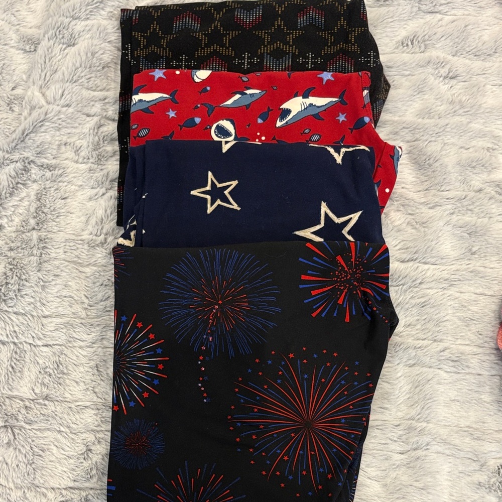 LulaRoe Patriotic Leggings Set
